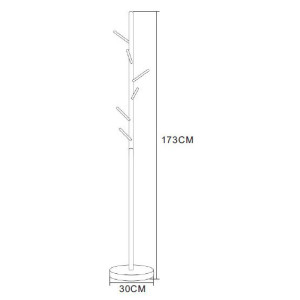 Zoom Appendiabiti Hiroko 30x30x177cm Nero