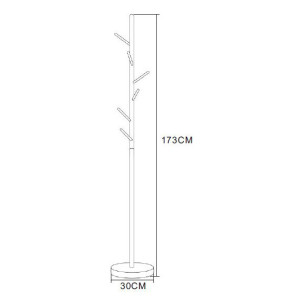Zoom Appendiabiti Hiroko 30x30x177cm Tortora