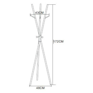 Zoom Appendiabiti Mikado 48x45x172cm Nero