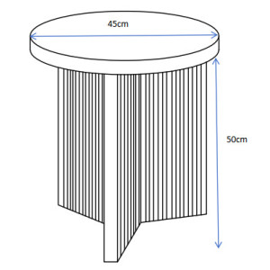 Zoom Tavolino Kami Ø 45 X H 50cm