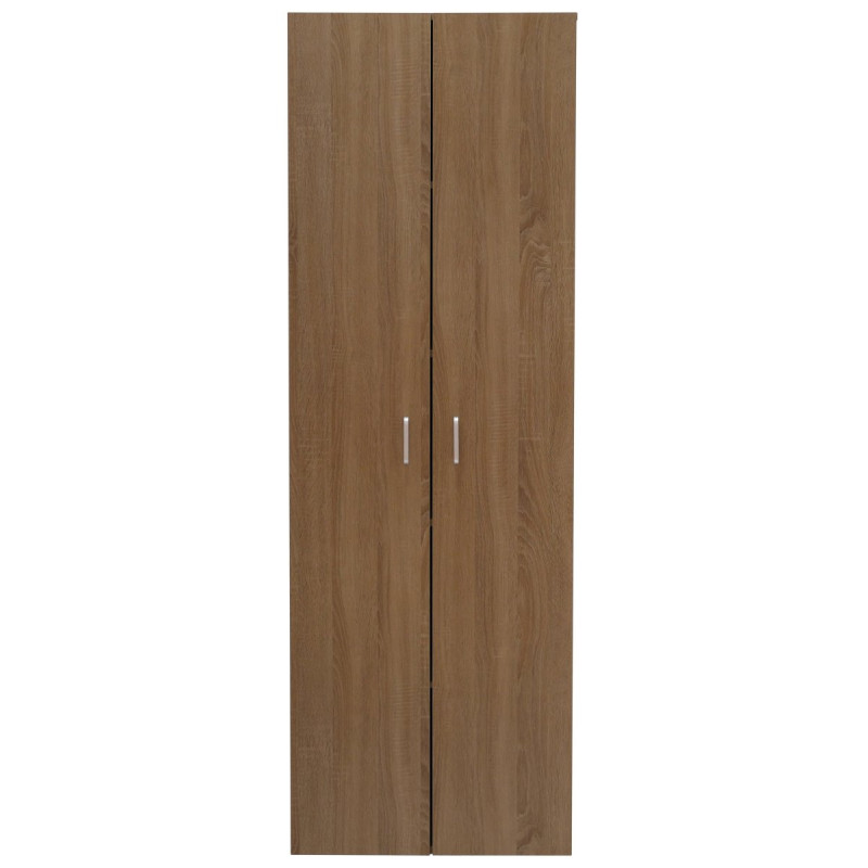 Armadio 2 Ante 4 Ripiani 60x34x180 cm Quercia Salvaspazio