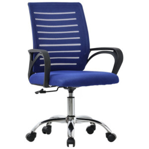 Poltrona Ufficio Chester Blu 57x56x92-101cm