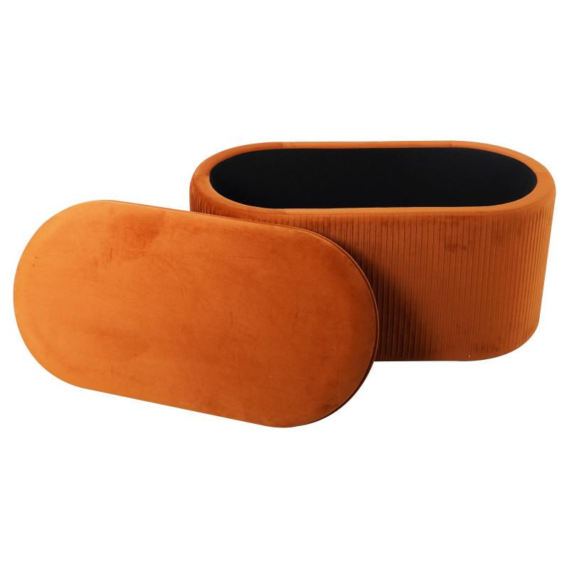 Cassapanca Contenitore Ellittica Arhis 80x40x40 cm Mattone