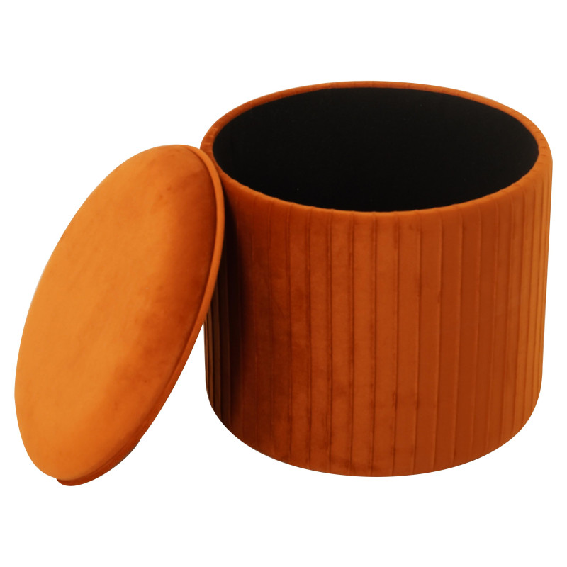 Pouf Contenitore Leon Mattone 38x38x35 cm Pratico e Moderno