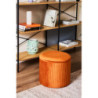 Pouf Contenitore Leon Mattone 38x38x35 cm Pratico e Moderno