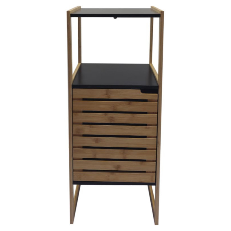 Mobiletto Linda 33x33x80 cm in Bamboo e MDF Pratico e Naturale