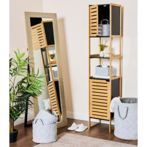 Zoom Mobiletto Linda 33x33x170cm In Bamboo Ed Mdf