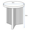 Tavolino Kami Ø45xH50 cm Moderno e Versatile per il Living