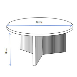 Zoom Tavolino Kami Ø 80 X H 40cm