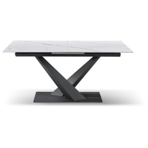 Tavolo Allungabile Oliver 160(200)x90x75 Piano In Ceramica Amica Bianco L Marmo