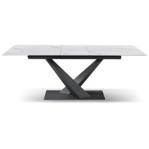 Zoom Tavolo Allungabile Oliver 160(200)x90x75 Piano In Ceramica Amica Bianco L Marmo
