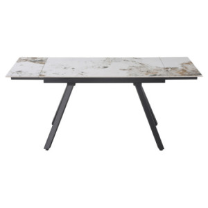 Zoom Tavolo Cooper 120(180)x80x76cm Top Ceramica Amica Marrone Marmorizzato Lc