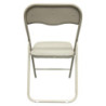 Set di 6 Sedie Pieghevoli Syria in Tessuto Poliestere Beige Pratica e Moderna