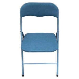 Zoom Set di 6 Sedie Pieghevoli Syria In Tessuto Poliestere Blu