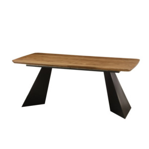 Tavolo Allungabile Kyrios 180(240)x90x76cm Top Naturale Gambe Nere