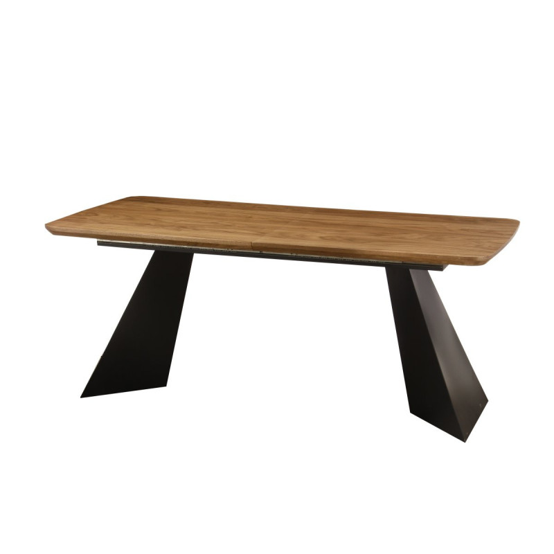 Tavolo Allungabile Kyrios 180(240)x90x76cm Top Naturale Gambe Nere