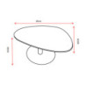 Tavolino Plectrum 80x60x40 cm Marrone Marmorizzato Base Nera