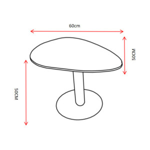 Zoom Tavolino Drop 60x50x50cm Marrone Marmorizzato E Nero