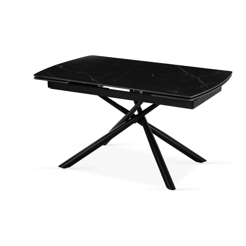 Tavolo Helsinki 140(200)*90*76 Top In Ceramica Amica Nero Opaco