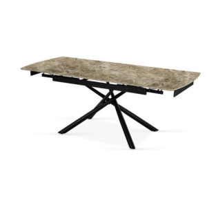 Zoom Tavolo Helsinki 140(200)*90*76 Top In Ceramica Amica Marrone Lucido