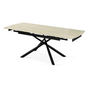 Zoom Tavolo Helsinki 140(200)*90*76 Top In Ceramica Amica Travertino Opaco