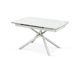 Tavolo Helsinki 140(200)*90*76 Top In Ceramica Amica Bianco Lucido
