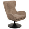 Poltrona Melania Tessuto Tortora 79x71x98 cm Classica e Elegante