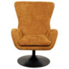 Poltrona Melania Tessuto Ocra 79x71x98 cm Classica Elegante