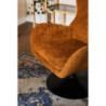 Poltrona Melania Tessuto Ocra 79x71x98 cm Classica Elegante