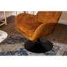 Poltrona Melania Tessuto Ocra 79x71x98 cm Classica Elegante