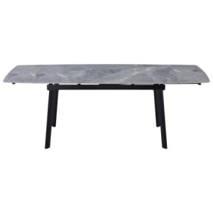Zoom Tavolo Allungabile Quincy 150(210)x85x75cm Top Ceramica Amica Grigio Marmo Lucido