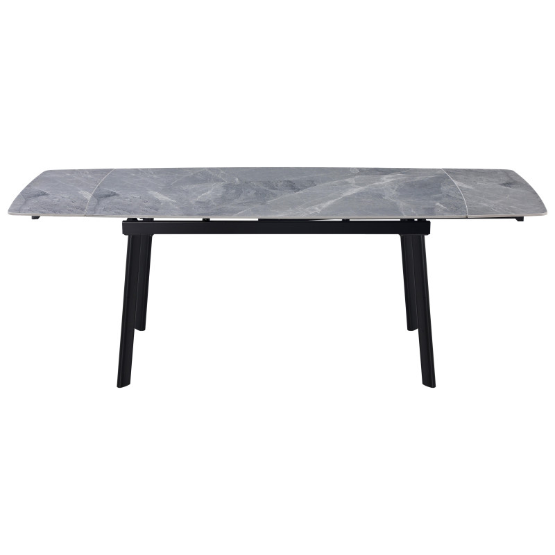 Tavolo Allungabile Quincy 150(210)x85x75cm Top Ceramica Amica Grigio Marmo Lucido