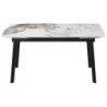 Tavolo Allungabile Quincy 150/210x85x75 cm Ceramica Marrone Marmo