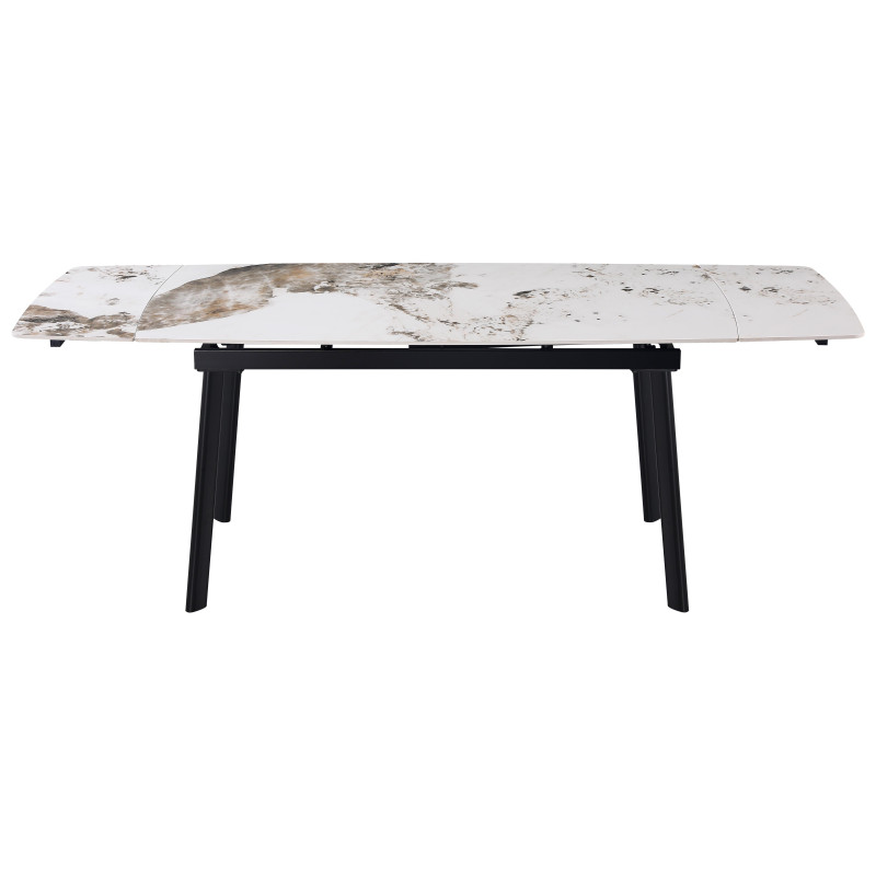 Tavolo Allungabile Quincy 150/210x85x75 cm Ceramica Marrone Marmo