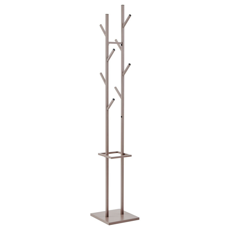Appendiabiti Grissom Metallo Tortora 29x29x178 cm Moderno