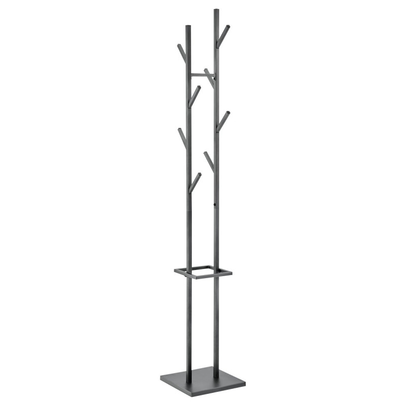 Appendiabiti Grissom Metallo Grigio Scuro 29x29x178 cm Moderno