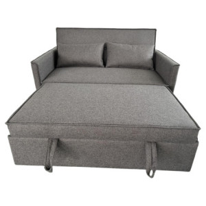 Zoom Divano Letto Steven In Tessuto Grigio Scuro Dimensione 130x86x80cm