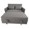 Divano Letto Steven Tessuto Grigio Scuro 130x86x80 cm Moderno