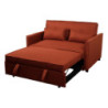 Divano Letto Steven Tessuto Rosso 130x86x80 cm Moderno