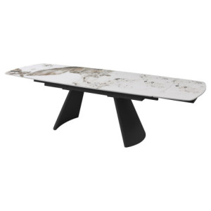 Tavolo Finlay Dimensione 200(280)*100*76 Top Marrone + Gambe Nere