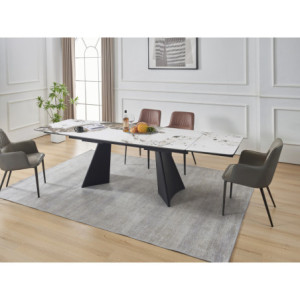 Zoom Tavolo Holger Dimensione 180(240)*90*76 Top Marrone + Gambe Nere