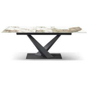 Zoom Tavolo Allungabile Oliver 160(200)x90x75 Piano In Ceramica Amica Marrone