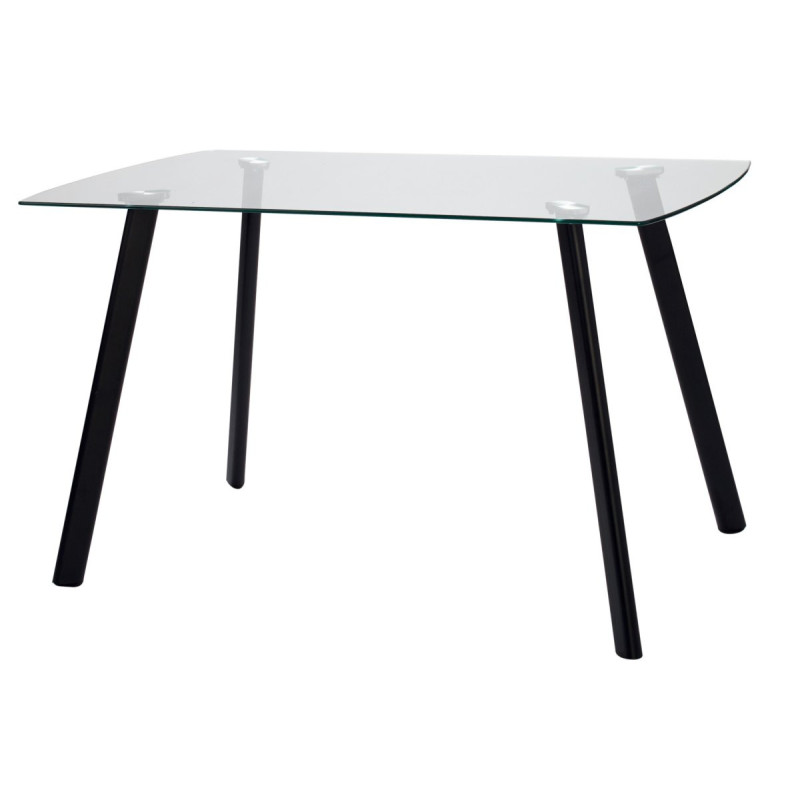 Tavolo Fisso Maura Nero 130x75x75 cm Moderno e Robusto