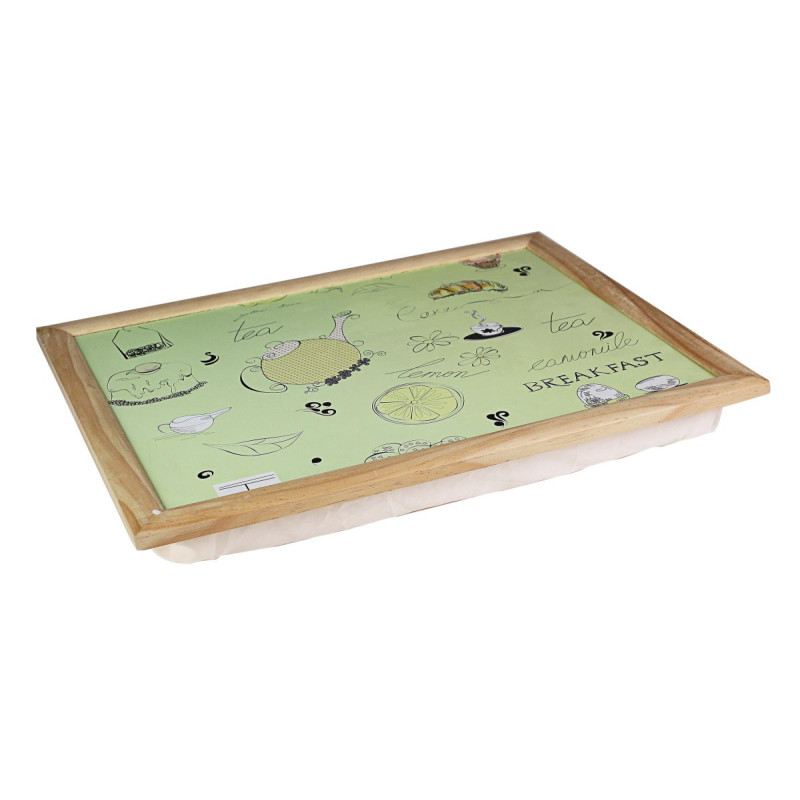 Set di 6 Vassoi da Letto 44x34 cm Breakfast Pratici e Resistenti