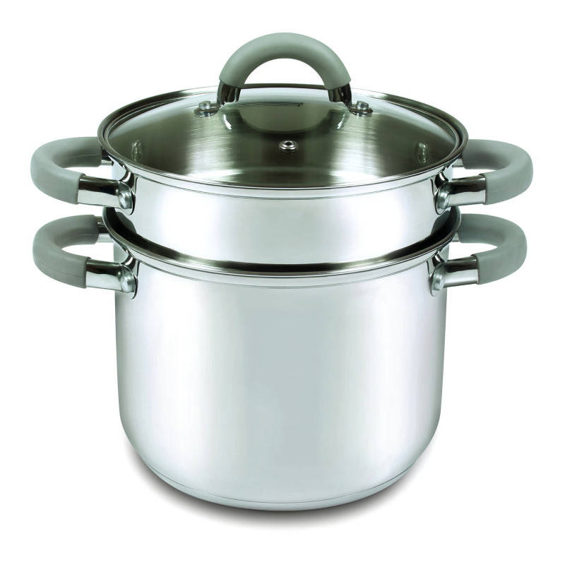 Set di 4 Cuociscola 3 Pezzi Ø20 cm Inox Manici Silicone