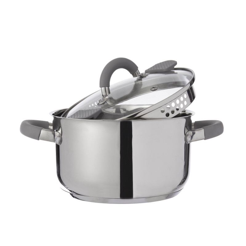 Set di 4 Scolatutto 20 cm Inox 18/10 Professionali e Resistenti