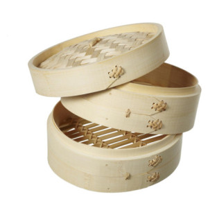 Set di 6 Cestelli Cuocivapore Ø20 cm Bambù Naturale