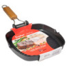 Set di 6 Bistecchiere Quadra 24x24 cm Alluminio Manico Pieghevole
