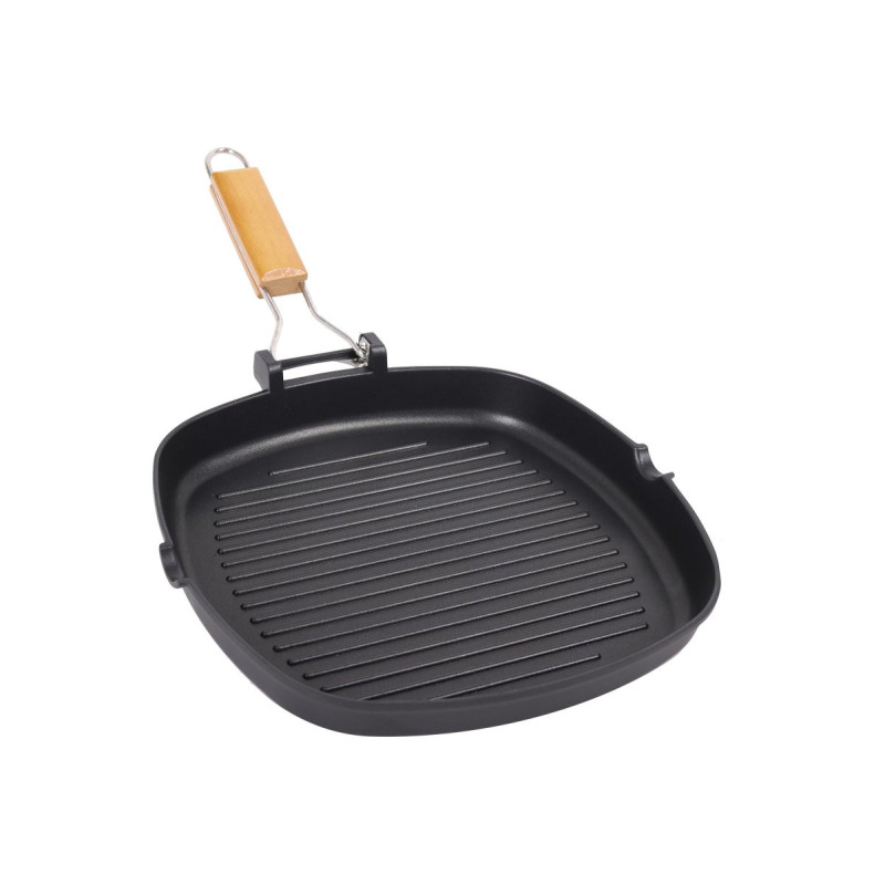 Set di 6 Bistecchiere 28x28 cm Zephyr Manico Pieghevole