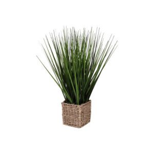 Set di 4 Erba Cipollina Artificiale Con Vaso In Corda